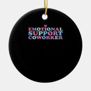 Emotional Help Coworking Chill Meme och Viral Julgransprydnad Keramik