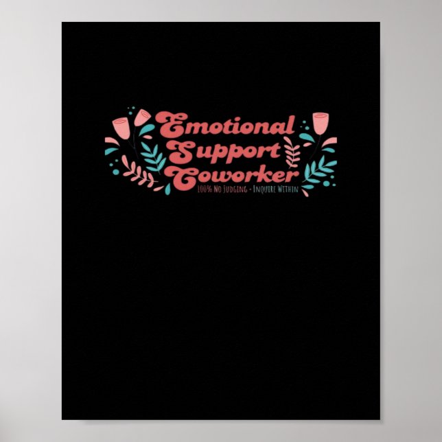 Emotional Help Coworking Classic Funny Trend Poster (Framsidan)