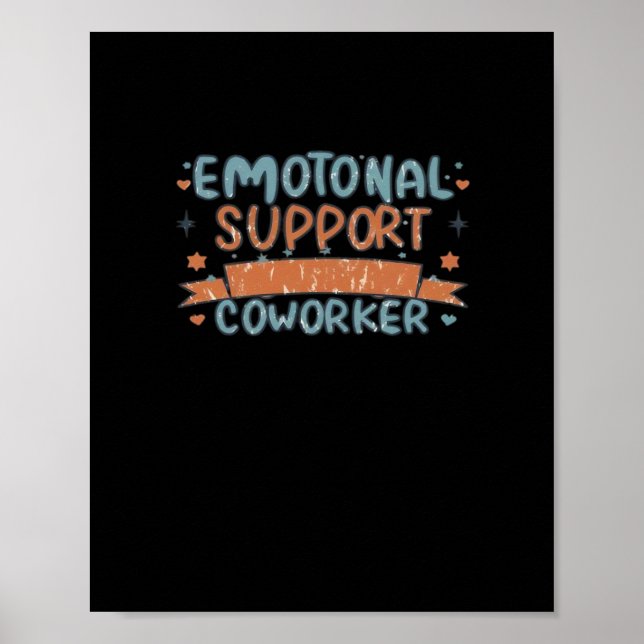 Emotional Help Coworking - fungerar och klassiskt Poster (Framsidan)