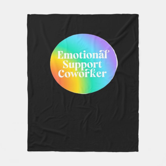 Emotional Help Coworking Funny Fleecefilt (Framsidan)