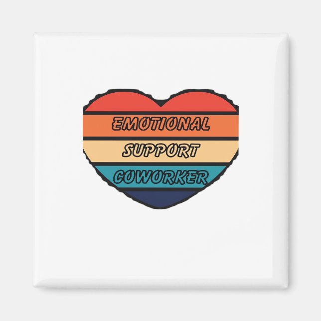 Emotional Help Coworking Funny Magnet (Framsidan)