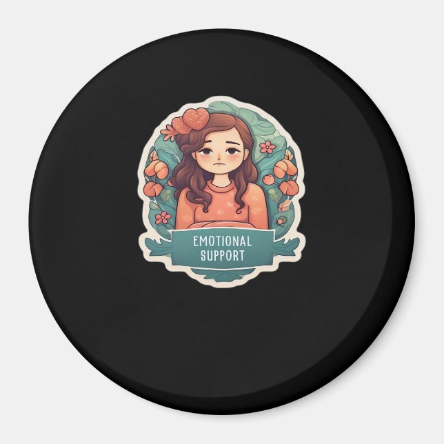 Emotional Help Coworking Funny Memine Magnet (Framsidan)