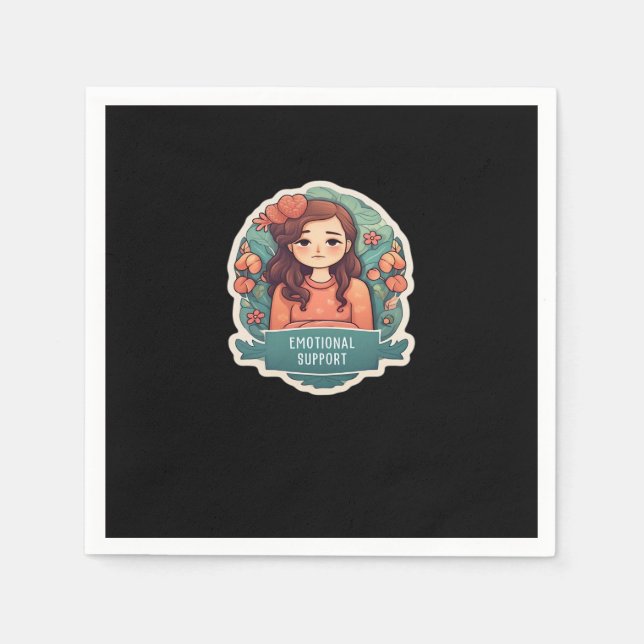 Emotional Help Coworking Funny Memine Pappersservett (Framsidan)