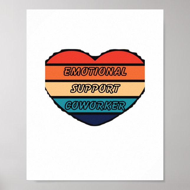 Emotional Help Coworking Funny Poster (Framsidan)