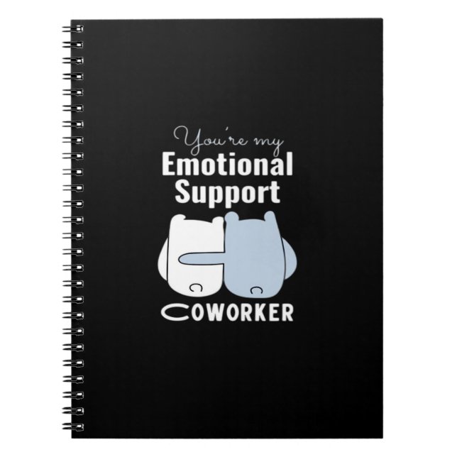 Emotional Help Coworking Funny Quote Anteckningsbok (Framsidan)