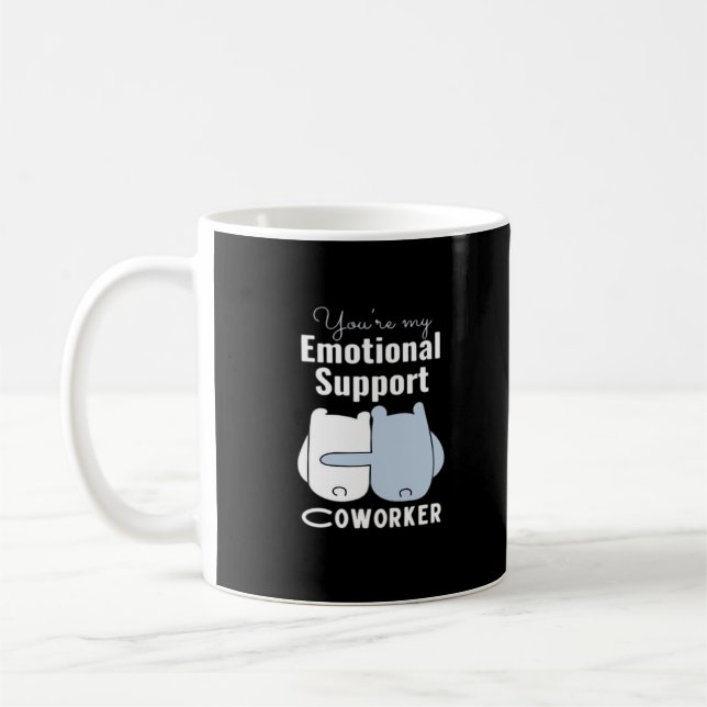 Emotional Help Coworking Funny Quote Kaffemugg (Vänster)