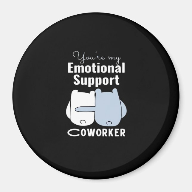 Emotional Help Coworking Funny Quote Magnet (Framsidan)