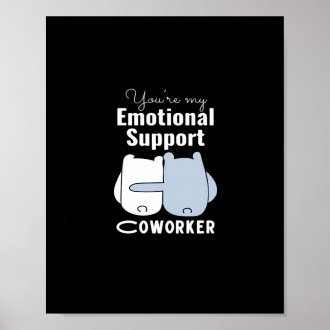 Emotional Help Coworking Funny Quote Poster (Framsidan)