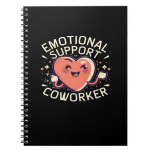 Emotional Help Coworking Funny Sloth och Quote Anteckningsbok