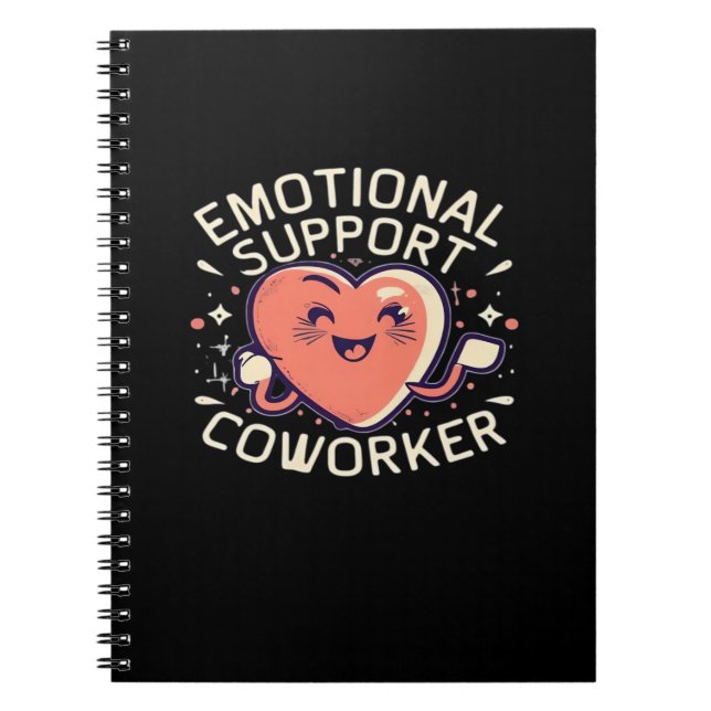Emotional Help Coworking Funny Sloth och Quote Anteckningsbok (Framsidan)