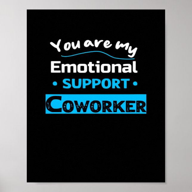 Emotional Help Coworking Funny Sloth Poster (Framsidan)