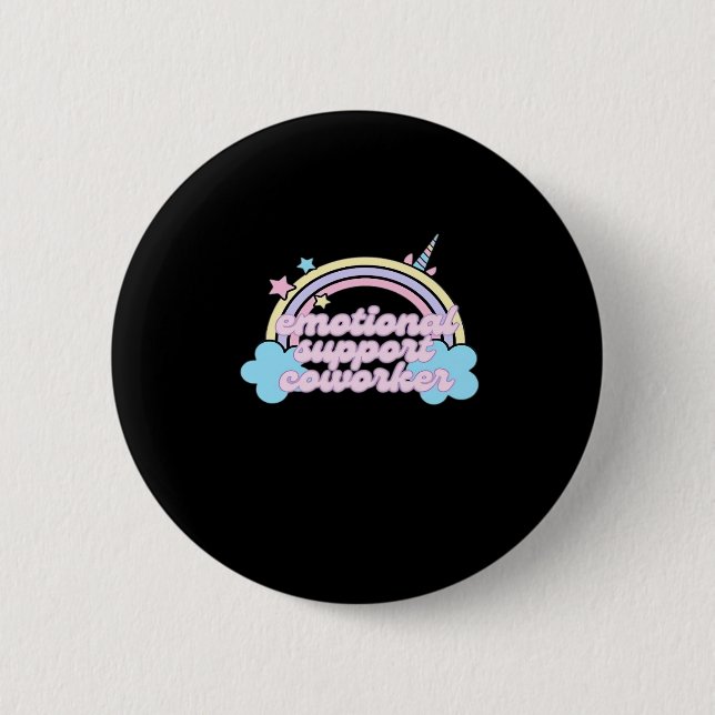 Emotional Help Coworking Pastel Rainbow Oversized Knapp (Framsida)