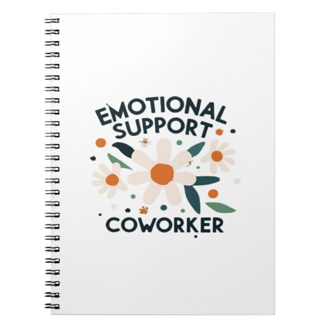 Emotional Help Coworking Quote Vibes Anteckningsbok (Framsidan)