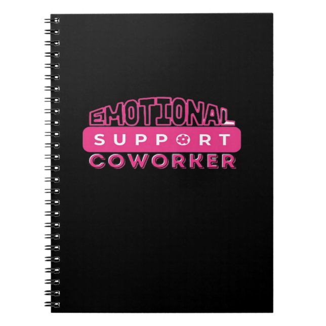 Emotional Help Coworking Rosa Flower Essential Anteckningsbok (Framsidan)