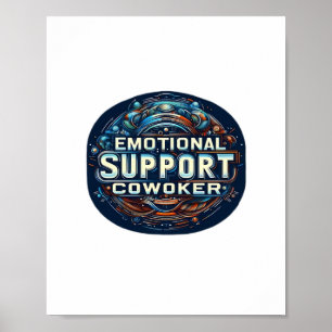 Emotional Help Coworking, typography Classic Poster