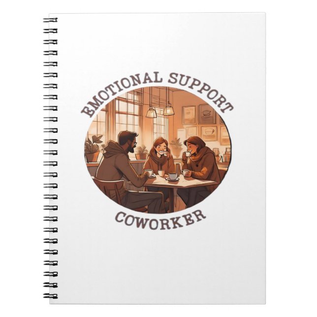 Emotional Help Coworking Whimsical Office Ally Cla Anteckningsbok (Framsidan)