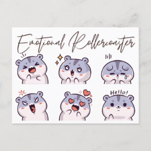Emotional Rollercoaster Hamsters Vykort
