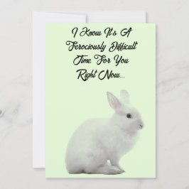 Emotional Support Bunny Card Julkort