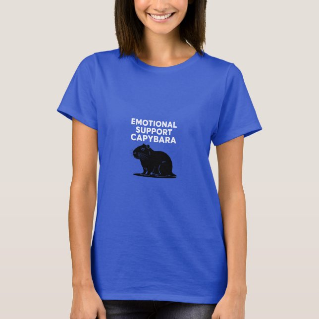 Emotional Support Capybara T Shirt (Framsida)