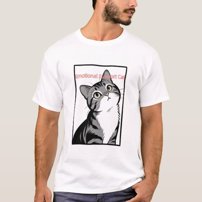 Emotional Support Cat Graphic T - Shirt (Framsida)
