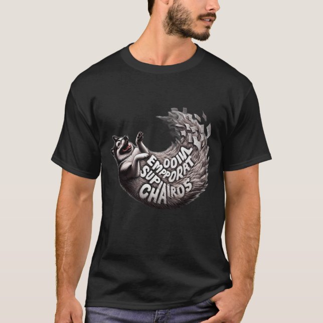 Emotional Support Chaos Funny Husky Dog T-Shirt (Framsida)