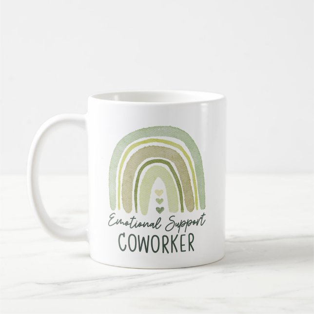 Emotional Support Coworking Colleagand Friends BFF Kaffemugg (Vänster)