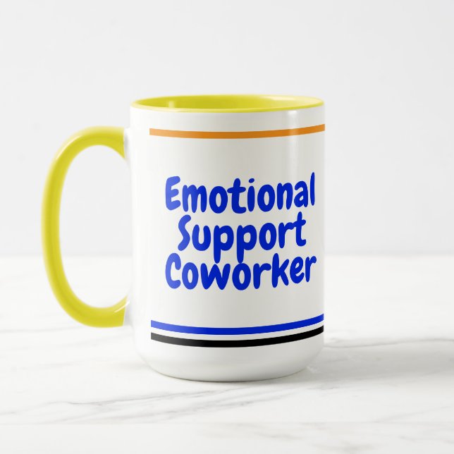 Emotional Support Coworking Mugg (Colleague Gift) (Vänster)