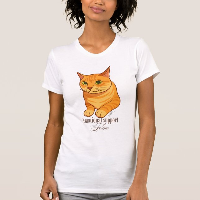 Emotional support feline t shirt (Framsida)