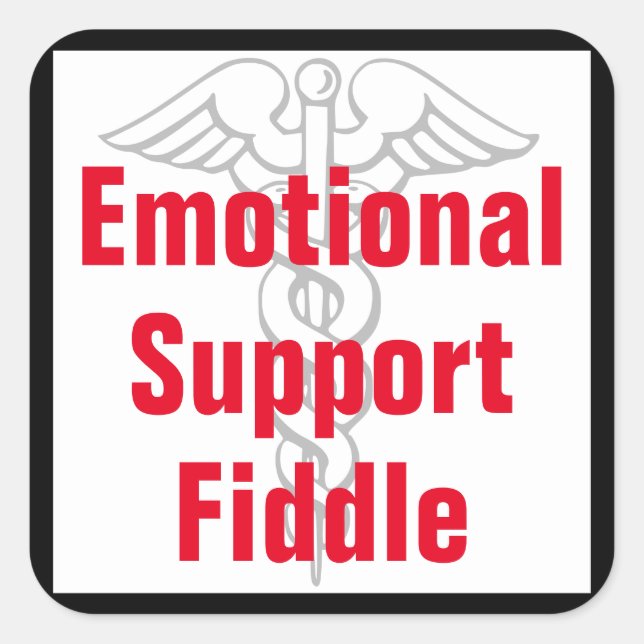 Emotional Support Fiddle - Lustigt märke (Framsida)