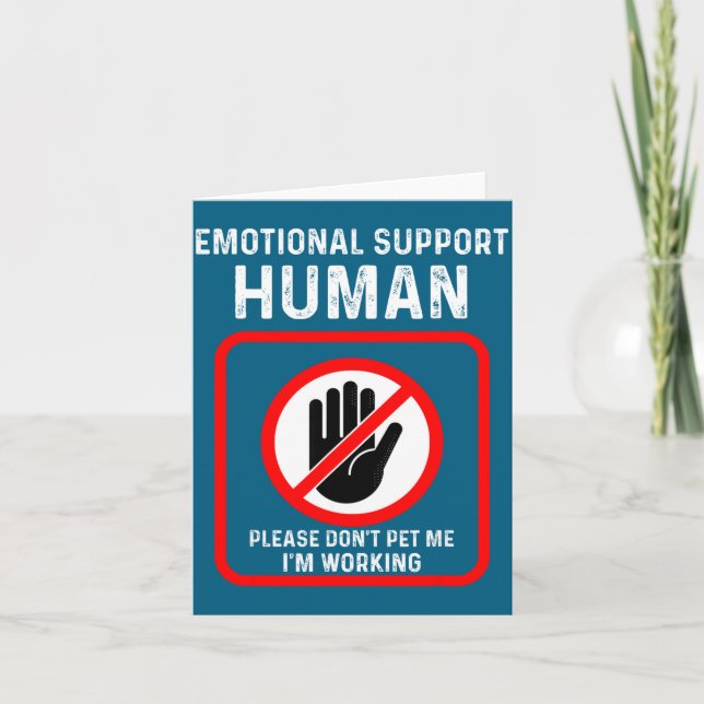 Emotional Support Human Halloween Costume Hallowee Kort (Framsida)