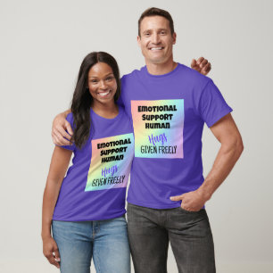 Emotional Support Human Hugs Rainbow T Shirt