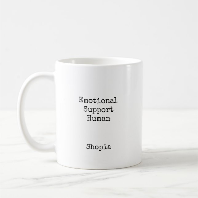 Emotional Support Human Personalized  Kaffemugg (Vänster)