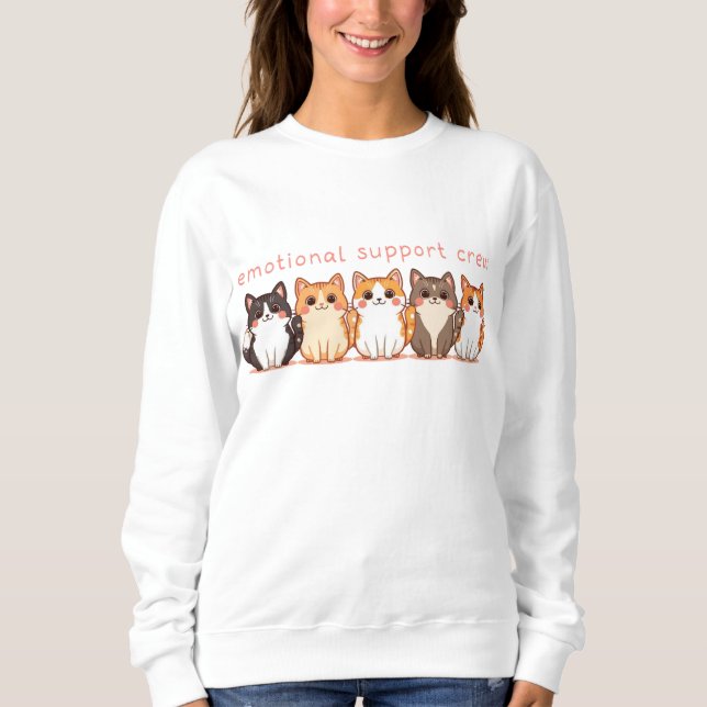 Emotional Support - Kawaii Cutie Kitties - Cat Mom T Shirt (Framsida)