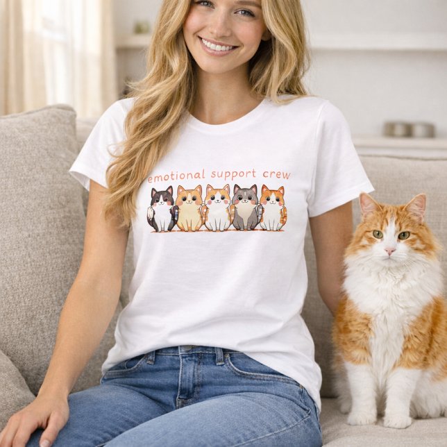 Emotional Support - Kawaii Cutie Kitties - Cat Mom T Shirt (Skapare uppladdad)
