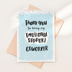 Emotional Support-medarbetarkort, arbetsbestin fun Tack Kort
