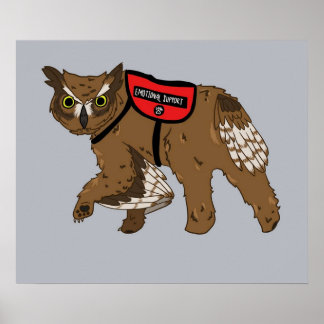 Emotional Support Owlbjörn Poster