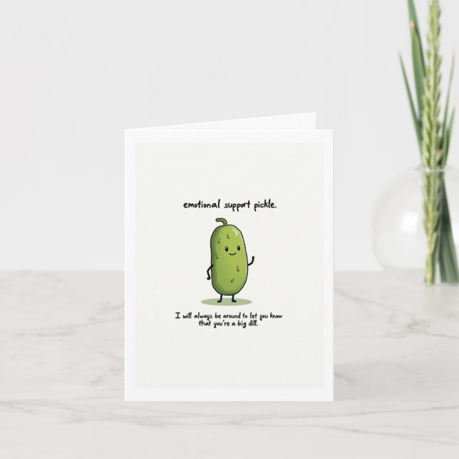 Emotional Support Pickcard Kort (Framsida)