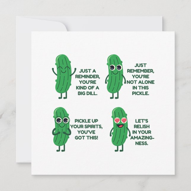Emotional Support Pickle Kort (Framsida)