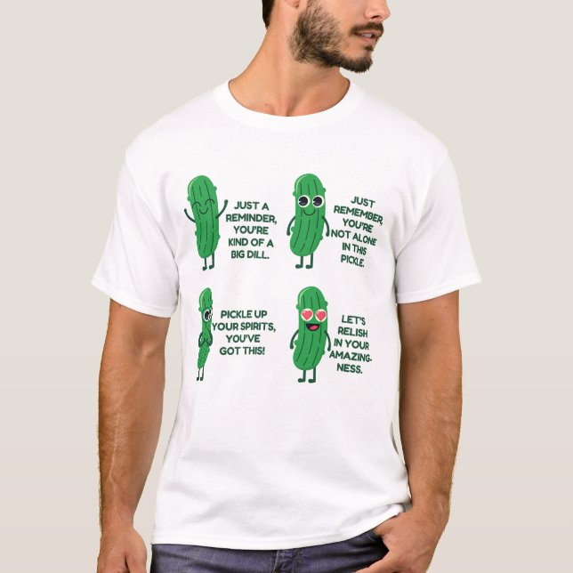 Emotional Support Pickle T Shirt (Framsida)