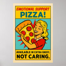Emotional Support Pizza - Retro Food Therapy