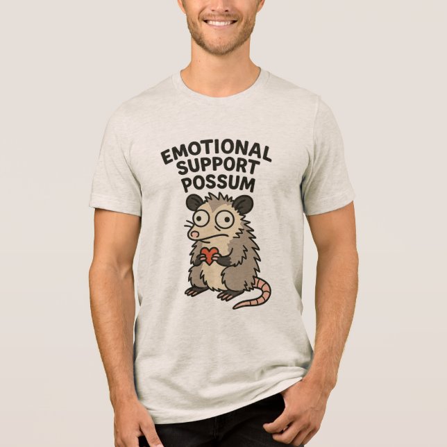Emotional Support Possum T Shirt (Framsida)
