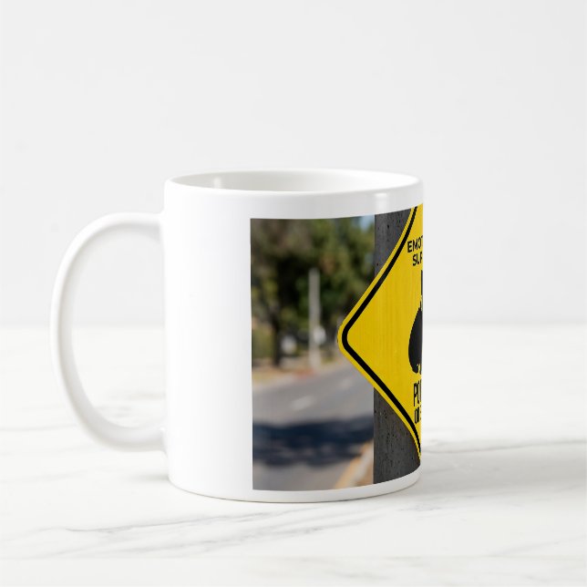 Emotional Support Potato French Bulldog Funny Caut Kaffemugg (Vänster)