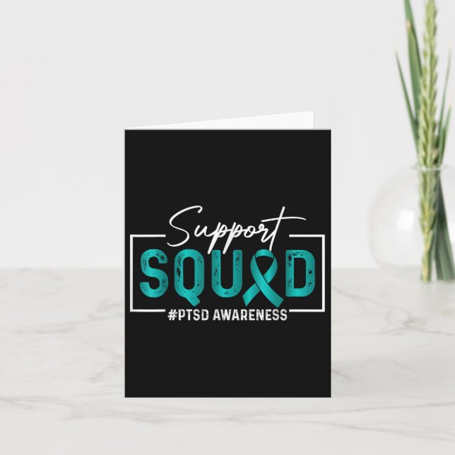 Emotional Support Squad Trauma Ptsd Awarenes Månad Kort (Framsida)
