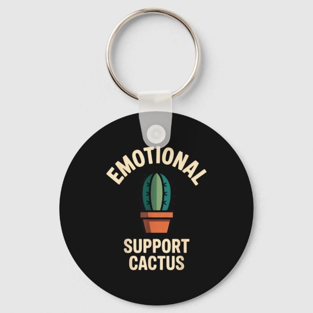 Emotional Suprt Cactus Funny Succulent Humor Outfi Nyckelring (Framsida)