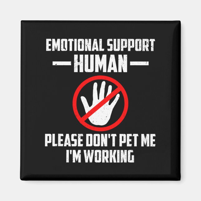 Emotional-suprt Human Halloween Costume Do Not Pet Magnet (Framsidan)