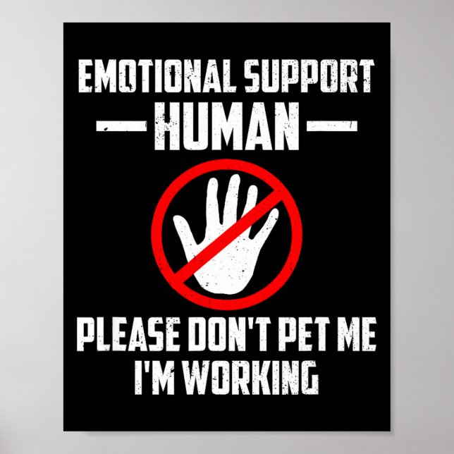 Emotional-suprt Human Halloween Costume Do Not Pet Poster (Framsidan)