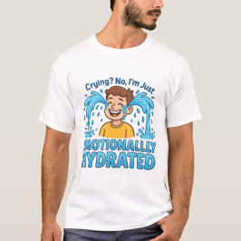 Emotionally Hydrated Funny Crying Cartoon T Shirt