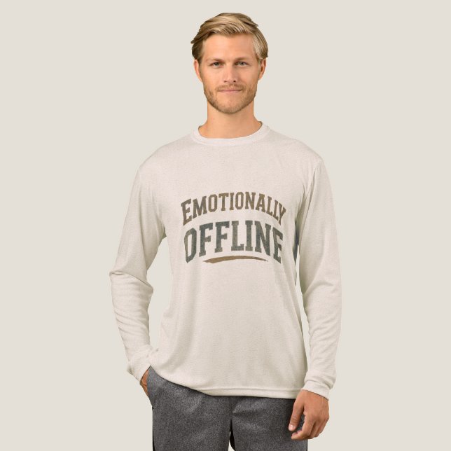 Emotionally Offline – Vintage Minimalist T Shirt (Hel framsida)