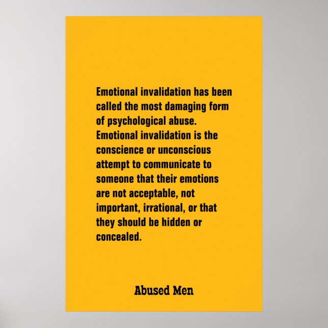 Emotionell invalidering har anropats ... poster (Framsidan)