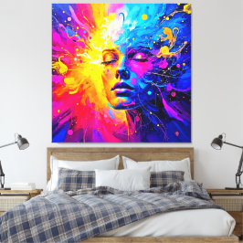 Emotionell radians Porträtt Canvastryck